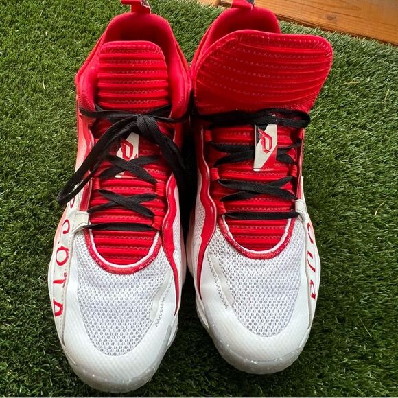 Adidas Dame 7 EXTPLY R.C.O.T.A H68986 Men’s Size 13.5 Basketball Red White Shoes - Picture 3 of 11